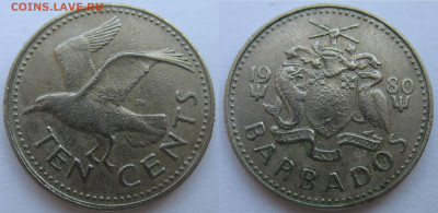 Барбадос 10 центов 1980 г. До 23.08.24 - Барбадос 10 центов 1980.JPG