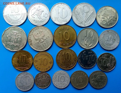 Монеты стран мира ФИКС 10 рублей до 25.09 - 22 003