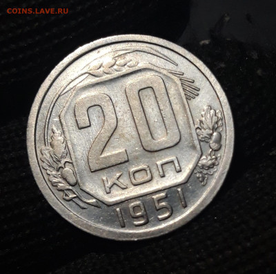 20 КОПЕЕК 1951 год. ДОСТОЙНАЯ В БЛЕСКЕ! До 25.08 - 20240804_231821