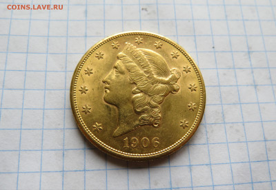 Золото 20$ США 1906 год - до 25.08.2024 22:00 - IMG_20240820_193723
