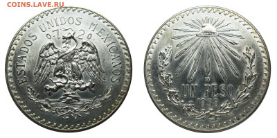 Мексика 1 песо 1938 до 24.08.2024, в 22-00 по мск. - 1