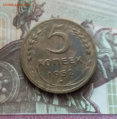 5 копеек 1952. До 26.08.24 в 22.00 - 20240822_150100