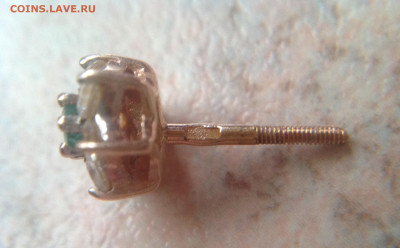 Серьги-гвоздики золото изумруды, блиц. до 28.08 21:00 - image