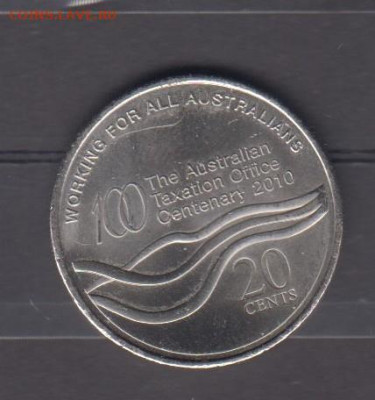 Австралия 2010 20ц 100 лет налоговой службе до 29 08 - 126