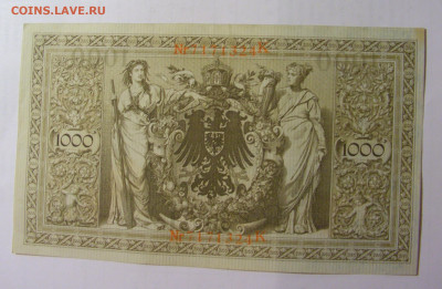 1 000 марок 1910 Германия (324) 03.09.2024 22:00 МСК - CIMG2889.JPG