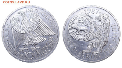 ФРГ. 10 марок 1987 г. Берлин. До 31.08.24. - Р1778