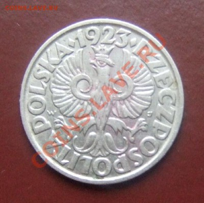ПОЛЬША 20 грошей 1923г. до 27.01 (22.30) - Польша 20 гр. А