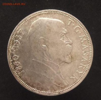 Чехословакия 20 крон 1937 Томаш Масарик	 до 	10.09.24 22:00 - В80_1.JPG