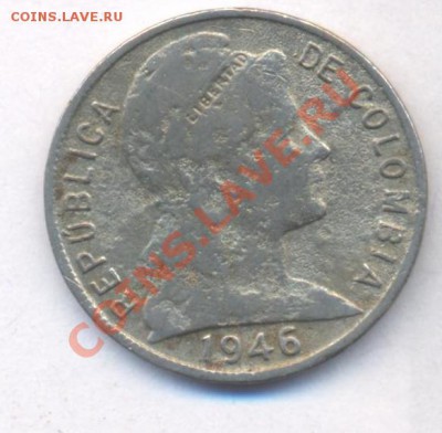 Колумбия 5 центаво 1946 г.До 27.01.12 г. 21-00 МСК. - Колумбия.1