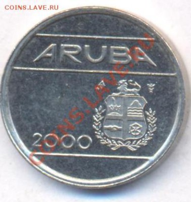 Аруба 5 центов 2000 г.До 27.01.12 г. 21-00 МСК. - Аруба
