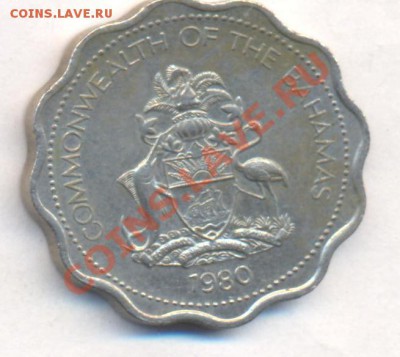 Багамские о-ва 10 центов 1980 г.До 27.01.12 г. 21-00 МСК. - Багамы 10