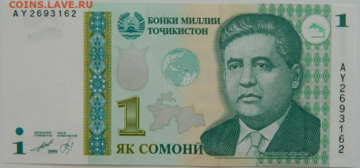 Таджикистан 1 сомони 1999 г. С рубля! до 12.09.24 - DSCN1037.JPG