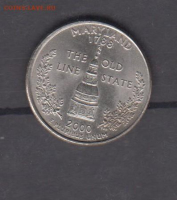 США 2000 штаты 25ц Марилэнд  ( P) до 15 09 - 230а