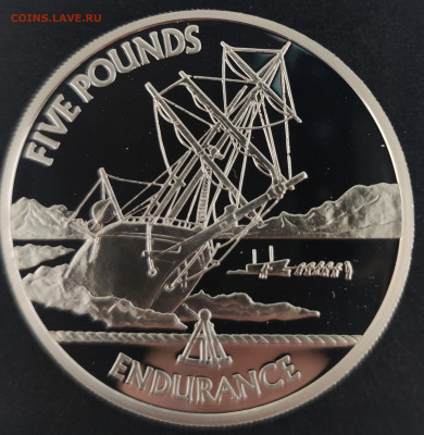 Монеты с Корабликами - 5  pounds 2009 revers