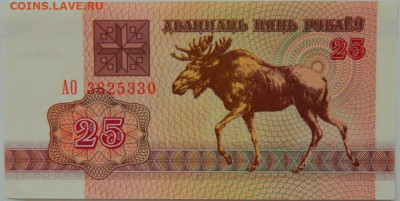 Беларусь 25 рублей 1992 г. С рубля! до 19.09.24 - DSCN1287.JPG