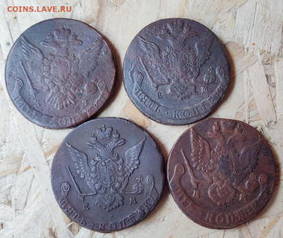 Лот 5 копеек (1764, 1769, 1772, 1787 ЕМ) до 22.09.24, 22.00 - photo_2024-09-16_11-4