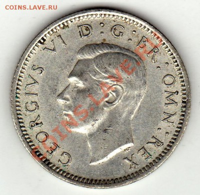 Ag Великобритания 6 пенсов 1943 до 30.01-22ч (1190) - img500