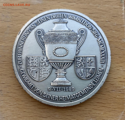 Памятная настольная медаль Теннис Победитель Уимблдон 1989 2 - IMG_7522.JPG