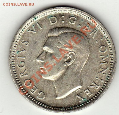 Ag Великобритания 6 пенсов 1945 до 30.01-22ч (1190) - img504