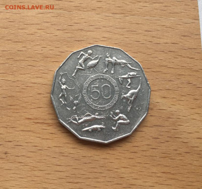 Австралия 50 центов 2005 XVIII Игры Содружества Спорт - avstralija_50_centov_2005_xviii_igry_sodruzhestva_sport_plavanie_legkaja_atletika