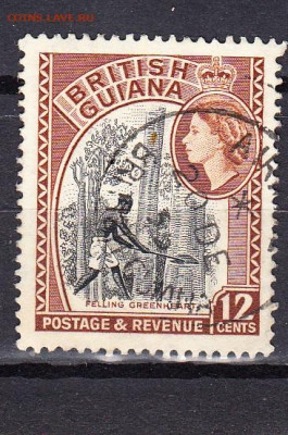 Колонии Британская Гвиана 1954 1м 12ц до 23 09 - 43а