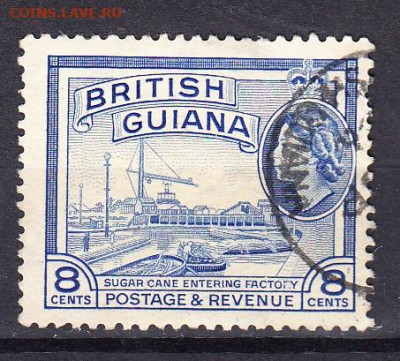 Колонии Британская Гвиана 1954 1м 8ц до 23 09 - 44а