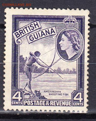 Колонии Британская Гвиана 1954 1м 4ц до 23 09 - 45а