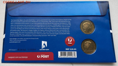 КПД Австралия 1 доллар 2012 2 шт Мужской Женский Чемпионат - kpd_avstralija_1_dollar_2012_2_sht_muzhskoj_zhenskij_chempionat_avstralii_po_tennisu_konvert_sport_buklet (1)