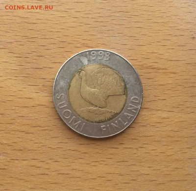 биметалл Финляндия 10 марок 1993 Птица Глухарь Тетерев Фауна - bimetall_finljandija_10_marok_1993_ptica_glukhar_teterev_fauna (1)