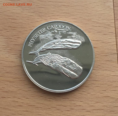 Крона Шайба Памятная медаль Жетон Кит Кашалот wwf - krona_shajba_pamjatnaja_medal_zheton_kit_kashalot_fond_dikoj_prirody_fauna_wwf_zhivotnye