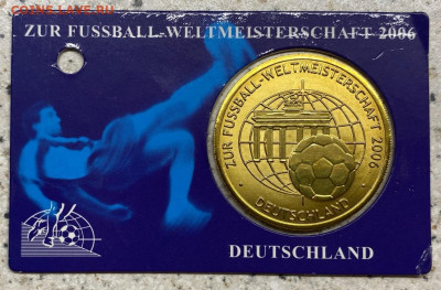 Жетон Медаль Германия Чемпионат мира Футбол 2006 Футболист м - zheton_medal_germanija_chempionat_mira_futbol_2006_futbolist_mjach_krona_shajba_40_mm