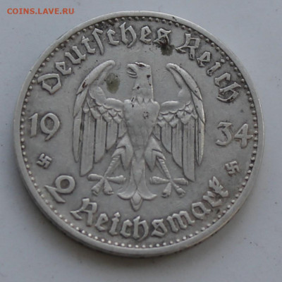 Германия 2 марки 1934 год Кирка с надписью - IMG_7852.JPG