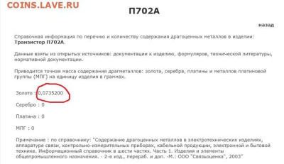 Золотые керамич. процессоры и советские детали с позолотой - п702а