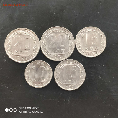 5 монет 10-15-20 копеек UNC (53-57) до 29.09.24 г. в 22:00 - 1727164960264