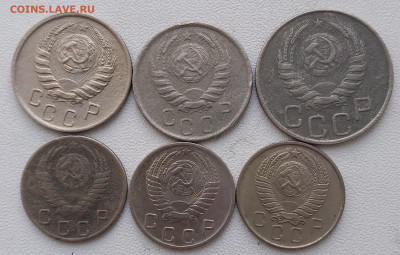10копеек 1950, 1956, 1957; 15копеек 1941, 1946; 20копеек1946 - 20240925_151816