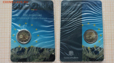 Андорра 2 евро 2014 в Совете Европы в блистере.До 30.09.в 22 - Андора