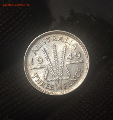 АВСТРАЛИЯ. 3 ПЕНСА 1949 год. ДО 1.10 - 20240925_210115