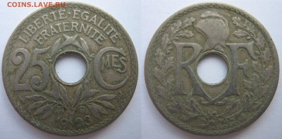 Франция 25 сантимов 1923 г. До 30.09.24 - Франция 25 сантимов 1923.JPG