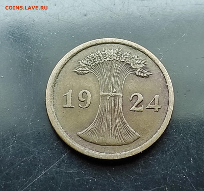 5 рейхспфеннигов 1924 G с гладким гуртом. Брак гурчения? - IMG_6727