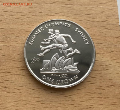Крона Шайба Остров Мэн 1 крона 1999 Олимпийские Игры Сидней - krona_shajba_ostrov_men_1_krona_1999_olimpijskie_igry_sidnej_2000_beg_s_prepjatstvijami_olimpiada_sport