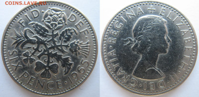 Великобритания 6 пенсов 1965 г. До 30.09.24 - Ангия 6 пенсов 1965.JPG