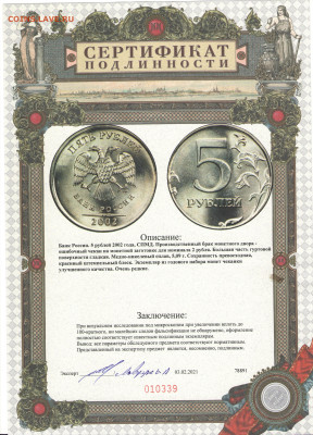 5 рублей 2002 г. СПМД, перепутка, заготовка от 2 рублей - Скан_20240924