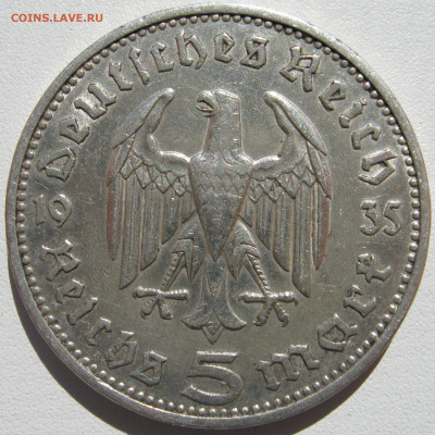 Германия 3 рейх 5 рейхсмарок 1935 J Гинденбург до 04.10. - IMG_7566.JPG