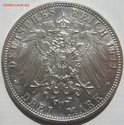 Германия Бавария 3 марки 1911 D 90 лет Луитпольду 4.10 - IMG_0114.JPG