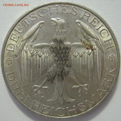 Германия Веймар 3 рейхсмарки 1929 A Вальдек и Пруссия 4.11 - IMG_8306.JPG