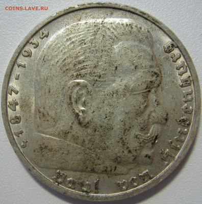 Германия 3 рейх 5 рейхсмарок 1938 J Гинденбург - IMG_8012.JPG