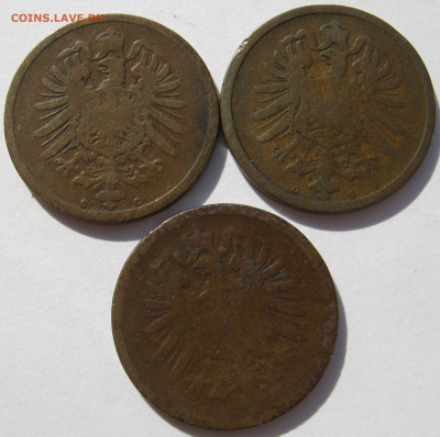 Германия империя 2 пфеннига 1874 C, G, 1875 (3 монеты) 4.10. - IMG_1110.JPG