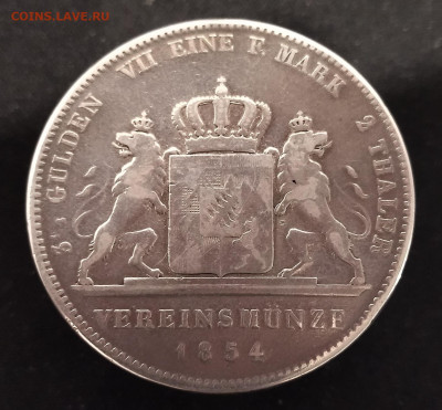Бавария двойной талер 1854 Максимилиан II до 07.10 22:00 - В48_4.JPG