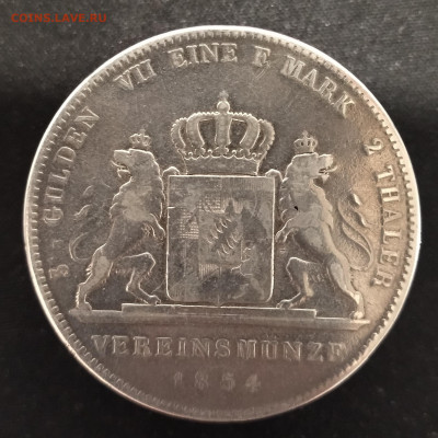 Бавария двойной талер 1854 Максимилиан II до 07.10 22:00 - В48_3.JPG