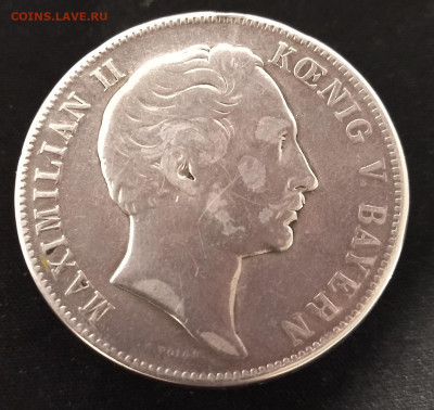 Бавария двойной талер 1854 Максимилиан II до 07.10 22:00 - В48_2.JPG